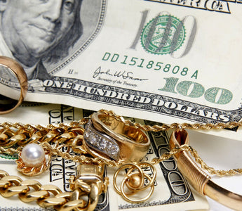 jewelry and money on a table