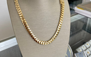 A cuban link chain in D-Lux Jewelers