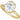 Half-bezel engagement ring setting or coordinating matching band in 14K gold
