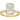 Half-bezel engagement ring setting or coordinating matching band in 14K gold