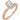 Half-bezel engagement ring setting or matching band; center stone not included