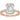 Half-bezel engagement ring setting or coordinating matching band in 14K gold