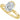 Half-bezel engagement ring setting or coordinating matching band in 14K gold