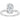 Half-bezel engagement ring setting or coordinating matching band in 14K gold