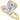 Half-bezel engagement ring setting or coordinating matching band in 14K gold