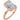 Half-bezel engagement ring setting or coordinating matching band in 14K gold