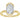 Half-bezel engagement ring setting or coordinating matching band in 14K gold