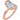 Half-bezel engagement ring setting or coordinating matching band in 14K gold