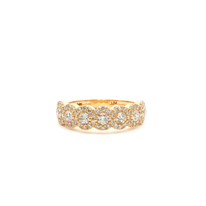 14k Yellow Gold Multi-Stone Diamond Ring