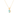 Yellow Gold Charm Necklace with Greenish Blue Oval Aquamarine .37  14K 0.13 TDW