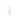 Yellow Gold Charm Necklace with Round Cut Diamonds