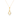 Yellow Gold Charm Necklace with Round Cut Diamonds