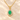 Oval Cabochon Emerald & Diamond Pendant in 14K Yellow Gold