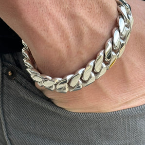 Silver Cuban Link Bracelets