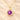 Round Amethyst & Diamond Pendant in 14K Yellow Gold